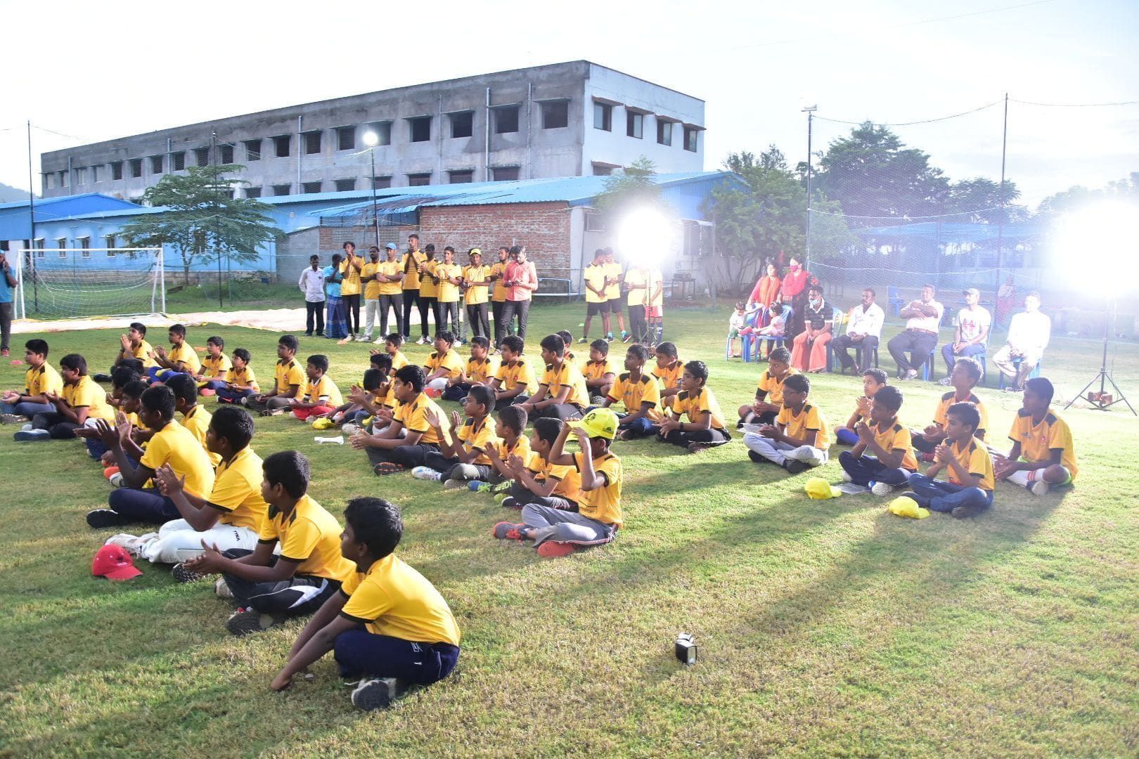 150+ enrolled academy juniors assembled at an evening ceremony
